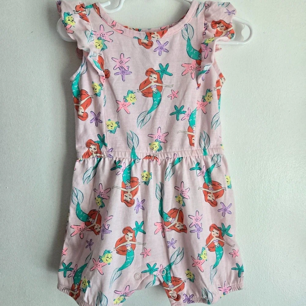 Disney's The Little Mermaid Ariel Toddler Girl‎ Flounce Sleeve Dress Size 18m
